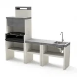 Churrasqueira Pack 8 Venit Flex Plus Hotte com Bancada e Lava Loiça
