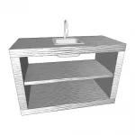 Bancada de Apoio M10B com Pia