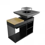 Barbecue com Bancada em Madeira