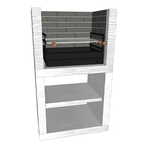 Churrasqueira Moderna Modular Simples CM06-11 Churrasqueira Moderna Modular Simples CM06