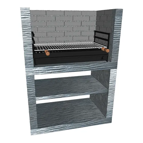Churrasqueira Moderna Modular Simples CM07-3 Churrasqueira Moderna Modular Simples CM07