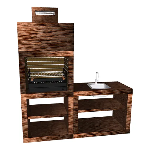 Churrasqueira Simples CM32BPM com Lava Loiça