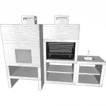 Churrasqueira e Forno CFM41B com Lava Loiça
