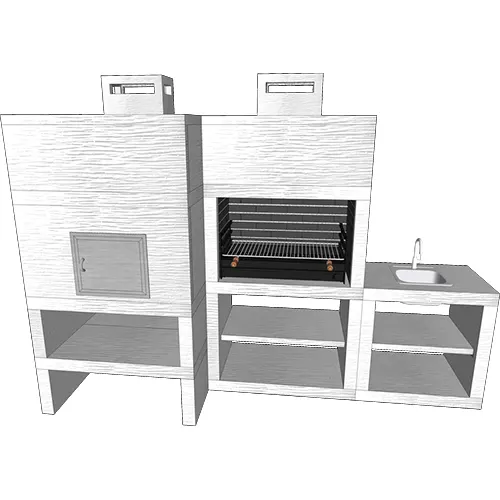 Churrasqueira e Forno CFM41B com Lava Loiça-2 Churrasqueira e Forno CFM41B com Lava Loiça