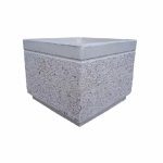 Vaso quadrado em betão